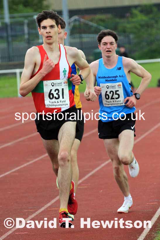 Mens Under-20s 5000 metres 2023 North Eastern Track and Field Champs., Middlesbrough Sports Village, Middlesbrough. Photo: David T. Hewitson/Sports for All Pics